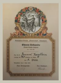 Radfahrer-Verein_Wanderlust_2024_03_19_Ehrenurkunde_ vom 01.06.1925